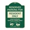 Signmission Parking Lot Reserved Parking for Residents Only Unauthorized Vehicles Towed Away Wit, G-1824-23417 A-DES-G-1824-23417 - alternate 1